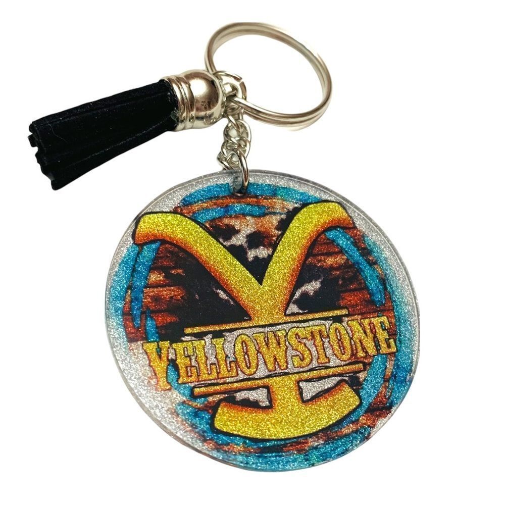 Handmade Yellowstone Keychain 2” diameter!